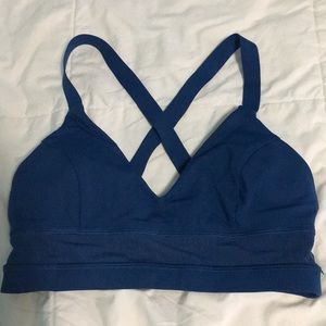 Luluemon sports bra with polka dot mesh detailing